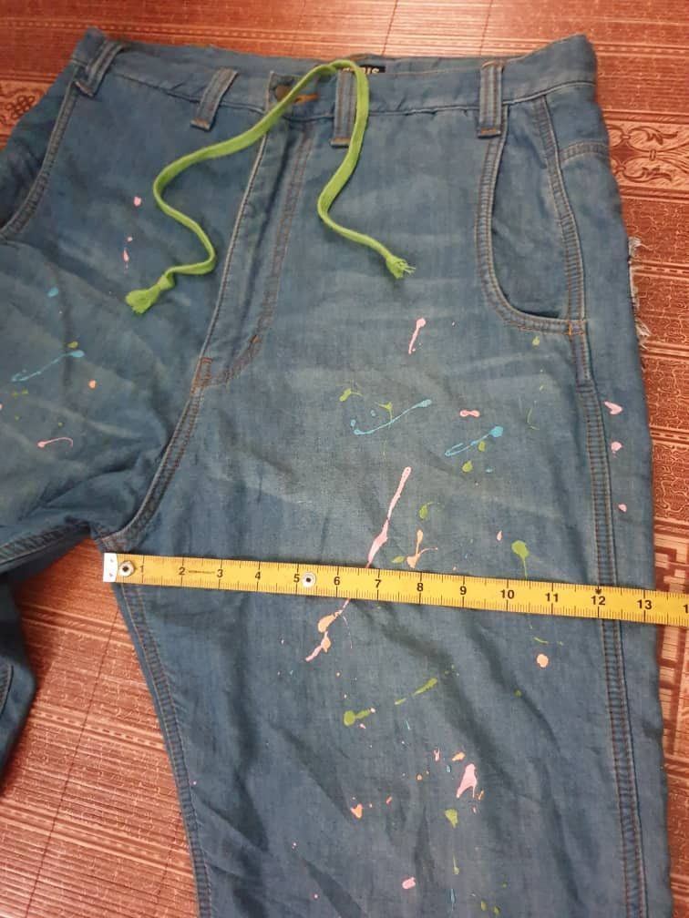 Issey Miyake 💥Frapbois splash paint art Issey miyake denim pant Size US 33 - 7 Thumbnail