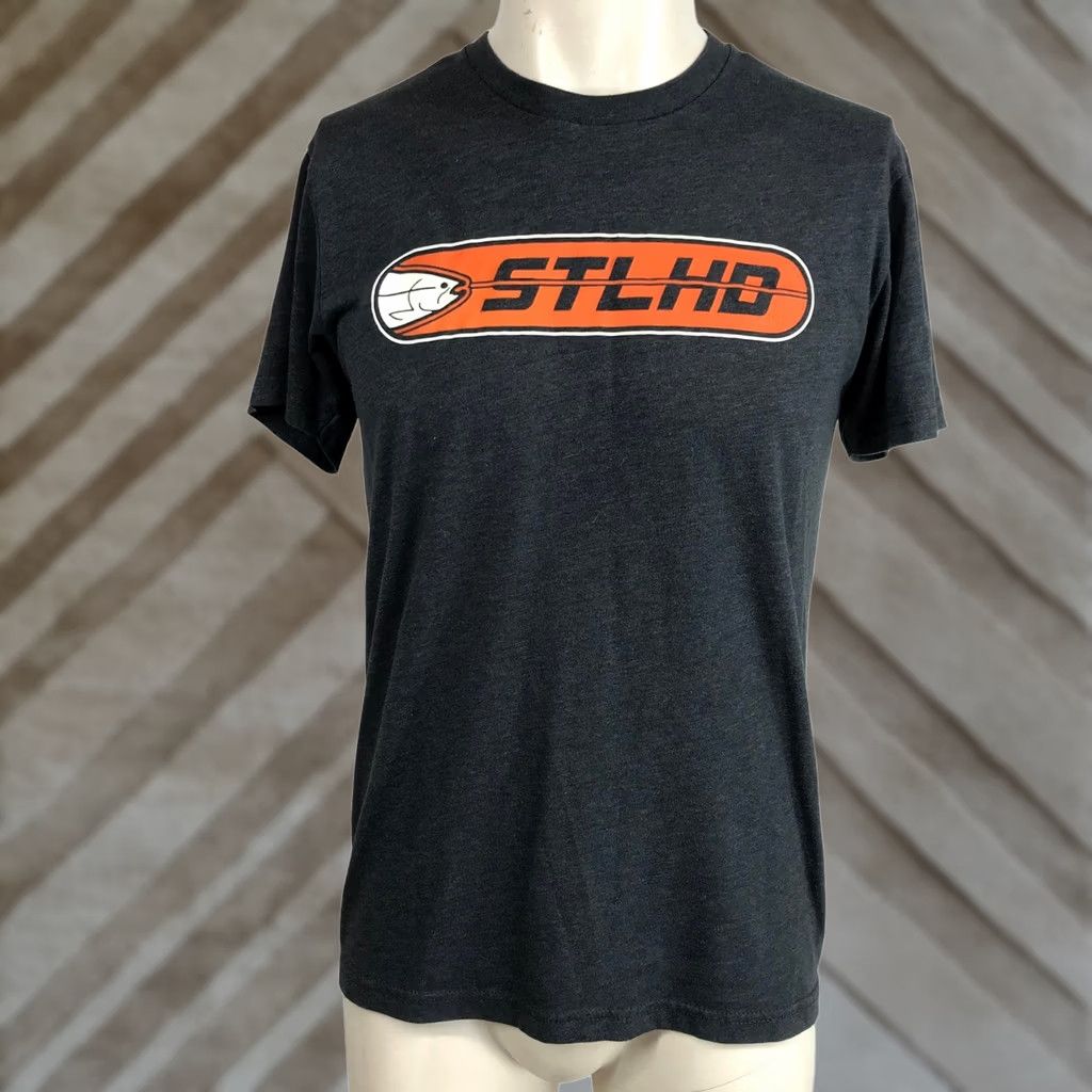 Vintage STLHD Shirt Charcoal Gray Cotton Blend Graphic T Short Sleeve Small Men Size US S / EU 44-46 / 1 - 1 Thumbnail