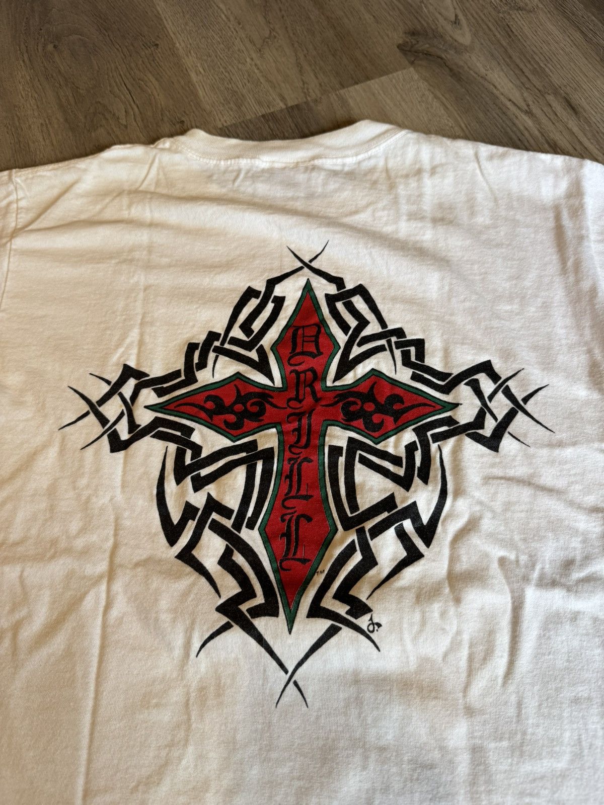 Vintage VINTAGE 90’S DRILL WHITE T SHIRT Size US M / EU 48-50 / 2 - 2 Thumbnail