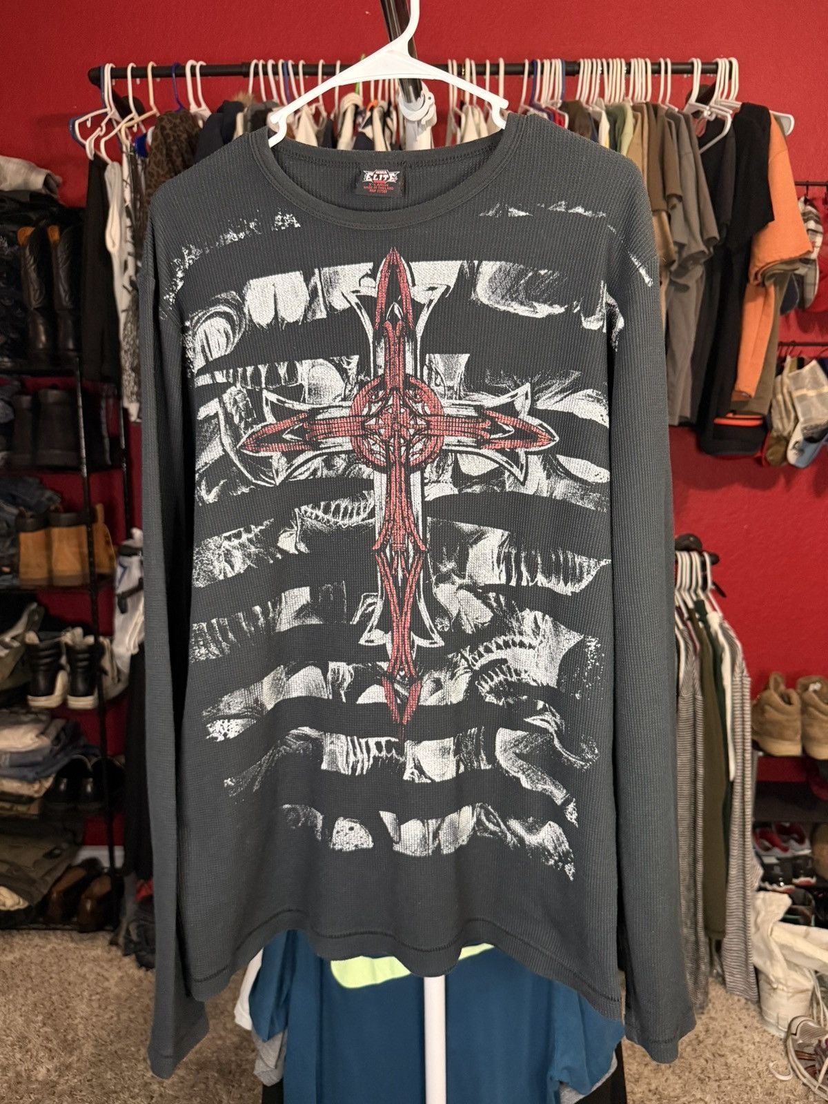 WWE MMA Elite Cross Long sleeve Size US XL / EU 56 / 4 - 1 Thumbnail