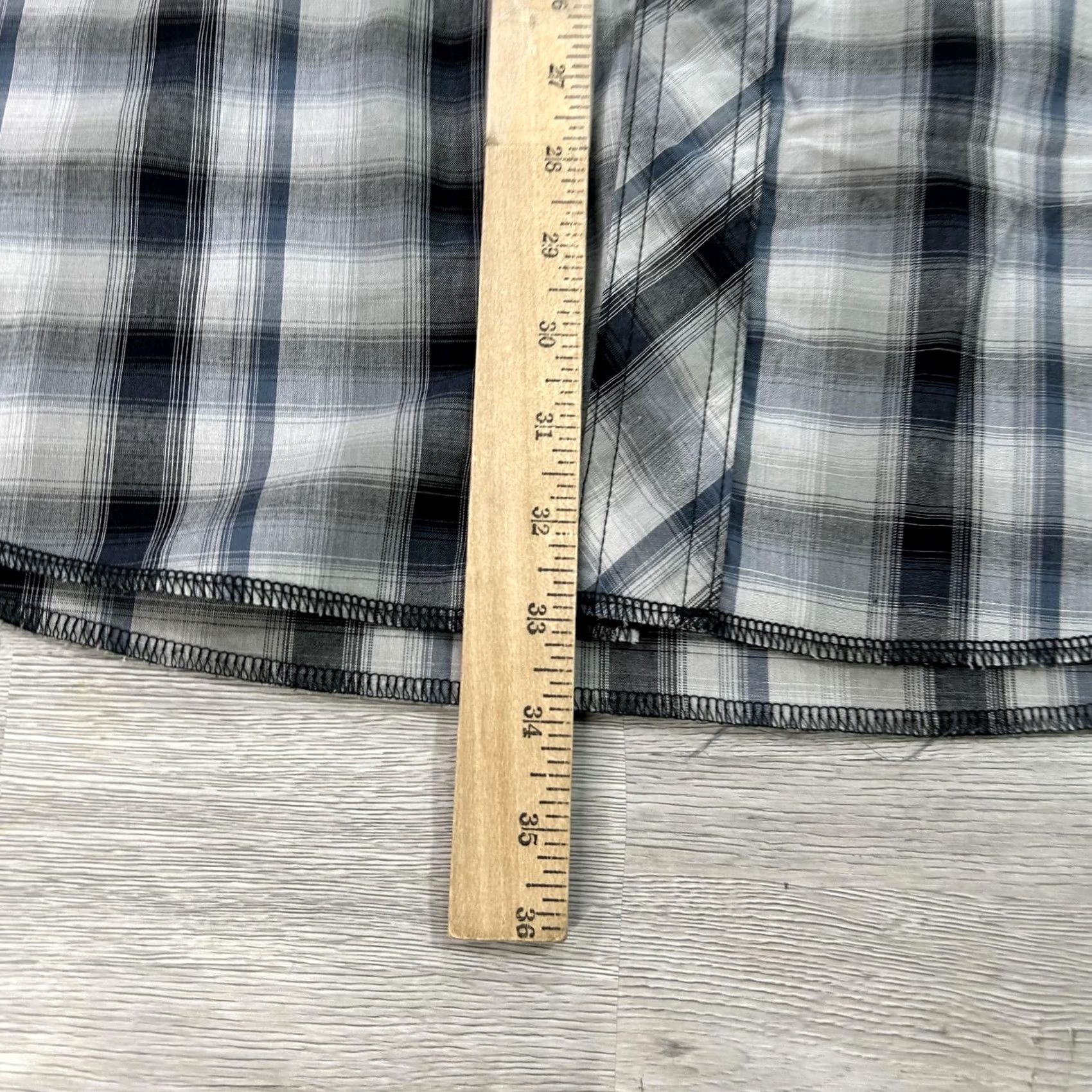Wrangler Wrangler Shirt Mens XL Gray Plaid Long Sleeve Western Snap Button Casual Size US XL / EU 56 / 4 - 7 Thumbnail