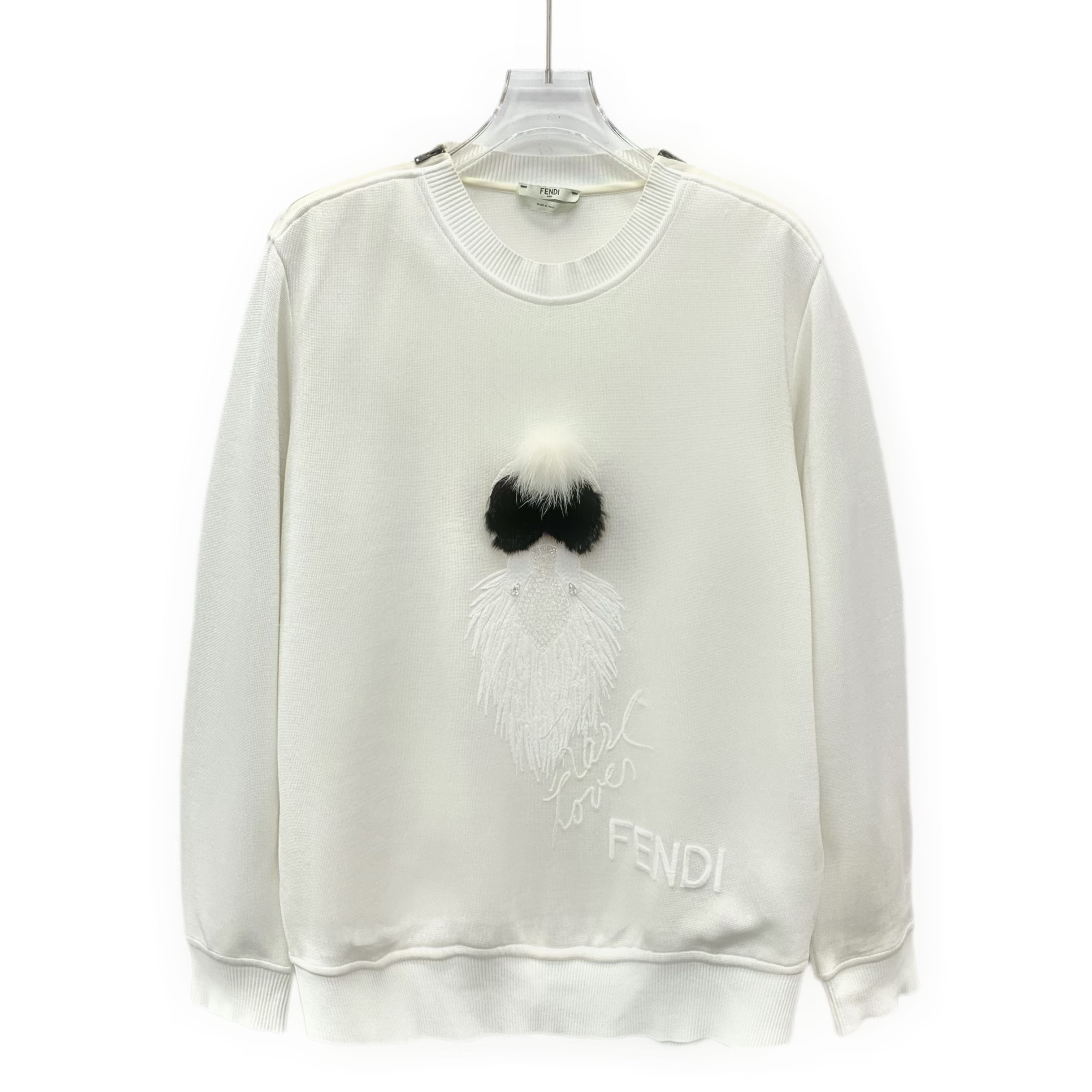 Fendi Fendi Cartoon Sweatshirt White (40) Size US XXS / EU 40 - 1 Thumbnail