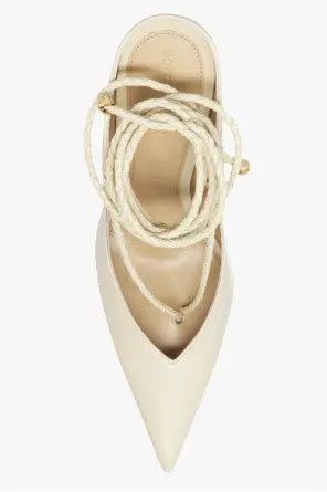 Bottega Veneta o1n1vont0924 Spritz Strap Pumps in Beige Size US 9.5 / IT 39.5 - 4 Thumbnail
