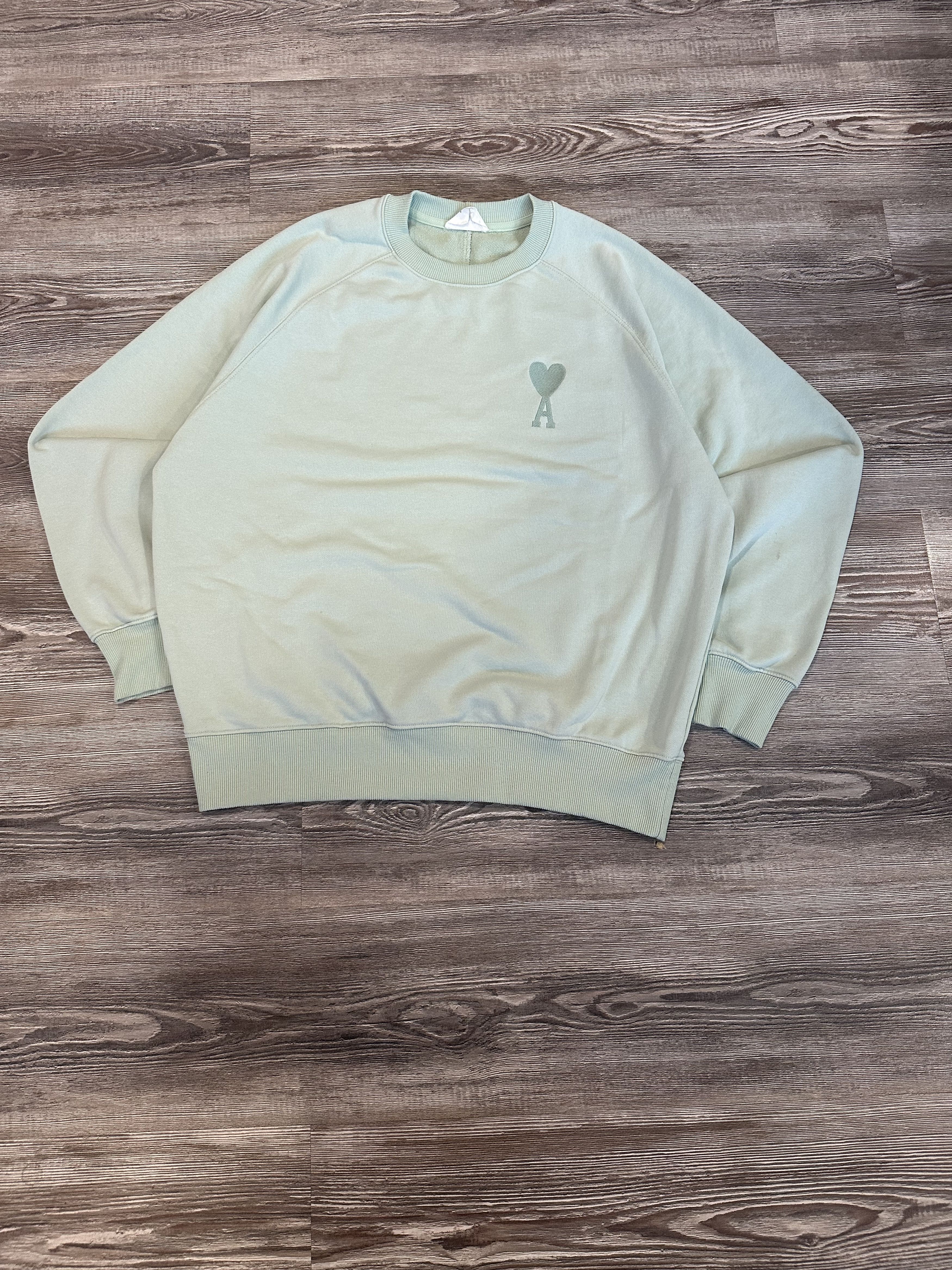 AMI Mens AMI Paris Sweater Aqua Green Size XL Size US XL / EU 56 / 4 - 1 Thumbnail