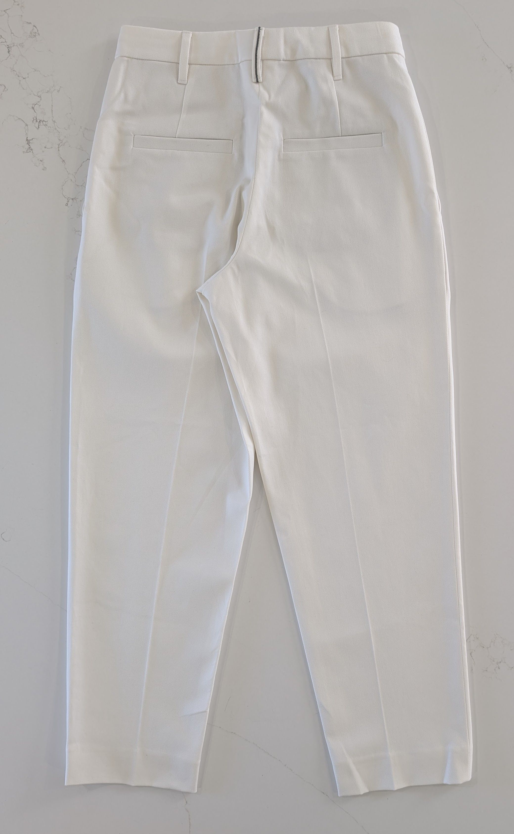 Brunello Cucinelli Brunello Cucinelli Monili Soft Canvas Pleated Tailored Pants Size 26" / US 2 / IT 38 - 2 Thumbnail