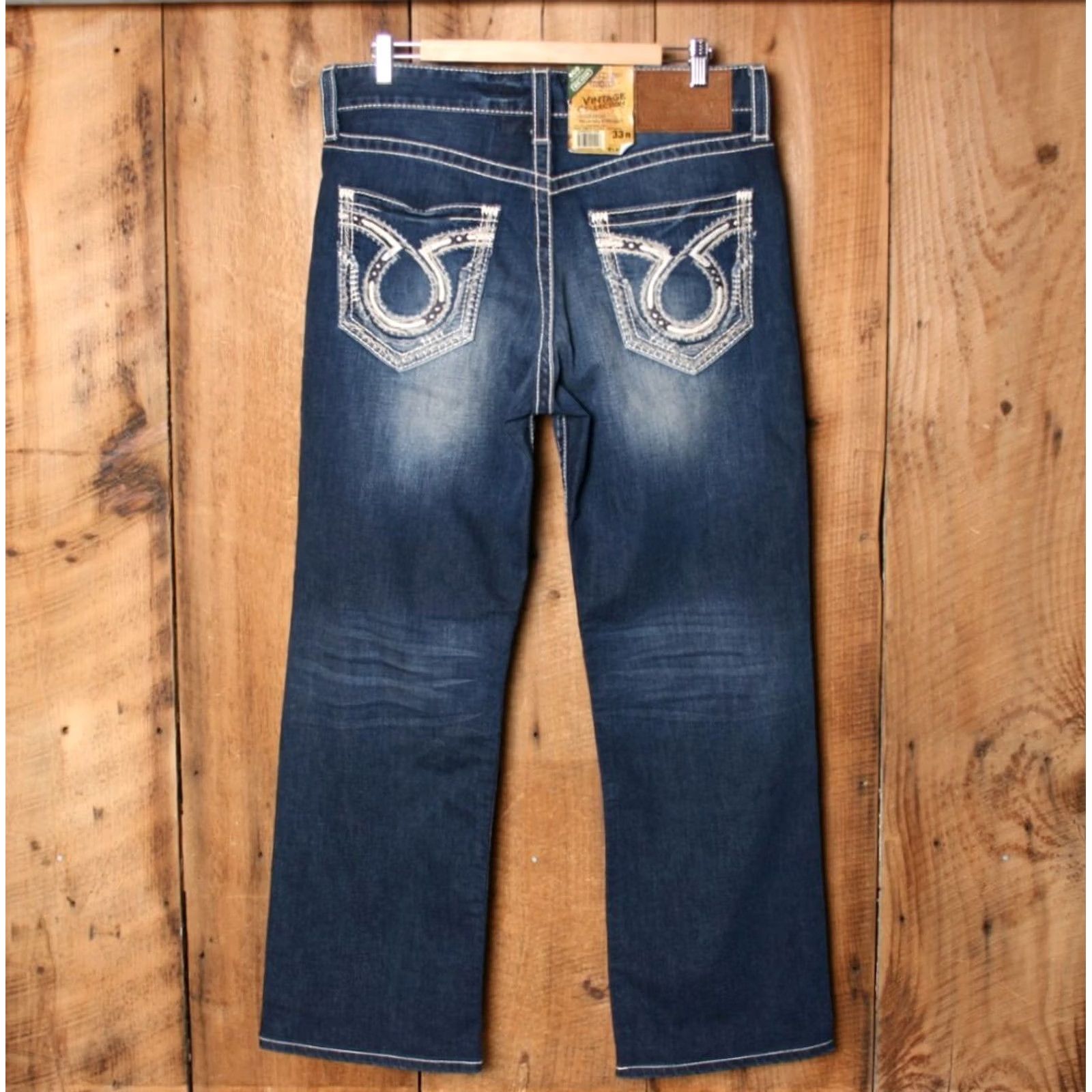 Denime BIG STAR Voyager Jeans Straight Denim Men 33 Regular 30 Blue Re-Hemmed 35x30 Slim Boyfriend Relaxed Vintage None Size US 35 - 3 Thumbnail