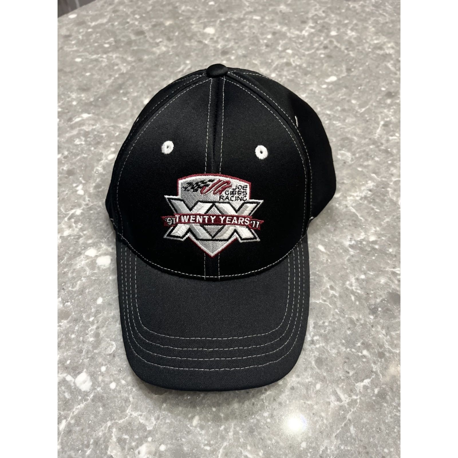 NASCAR Joe Gibbs Racing hat Black One Size Men Baseball Cap Nascar Twenty Years ‘91 To ‘11 Hitec Imperial Designer Size ONE SIZE - 2 Thumbnail
