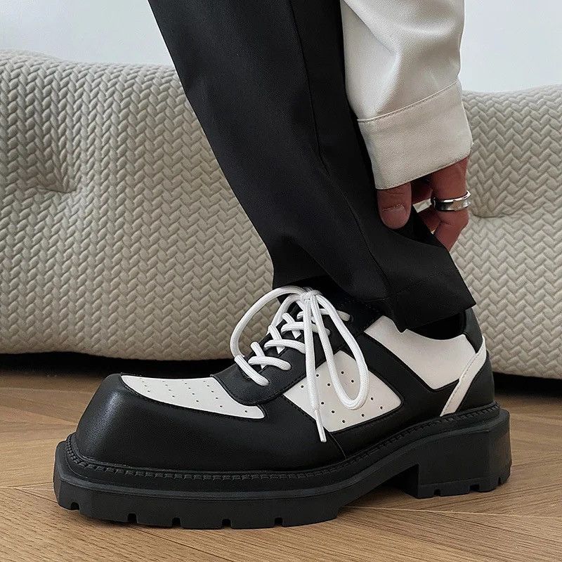 Designer × Japanese Brand Patchwork Fashion PU Leather Casual Boots Shoes Size US 10 / EU 43 - 3 Thumbnail