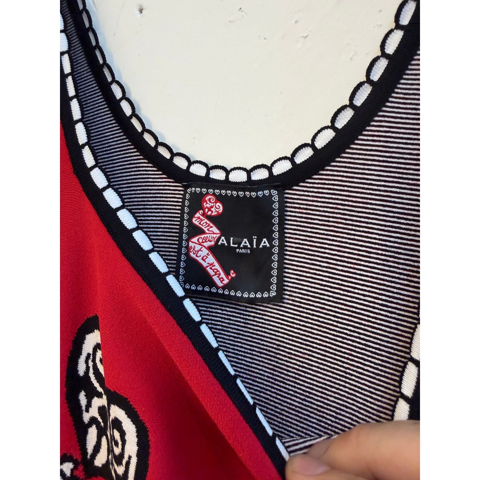 Alaia Alaia Paris "Mon Coeur est à Papa" Knit Mini Dress Size M / US 6-8 / IT 42-44 - 5 Thumbnail