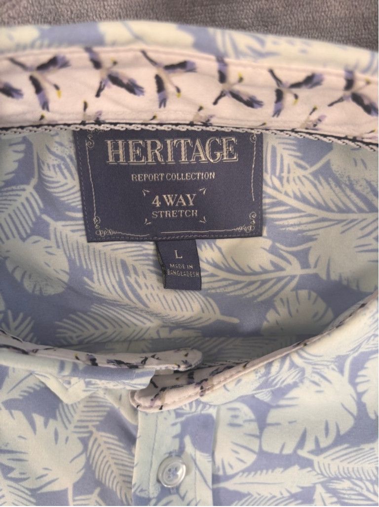 Other Men's Heritage Button Down Shirt Size L Blue Floral Size US L / EU 52-54 / 3 - 6 Thumbnail