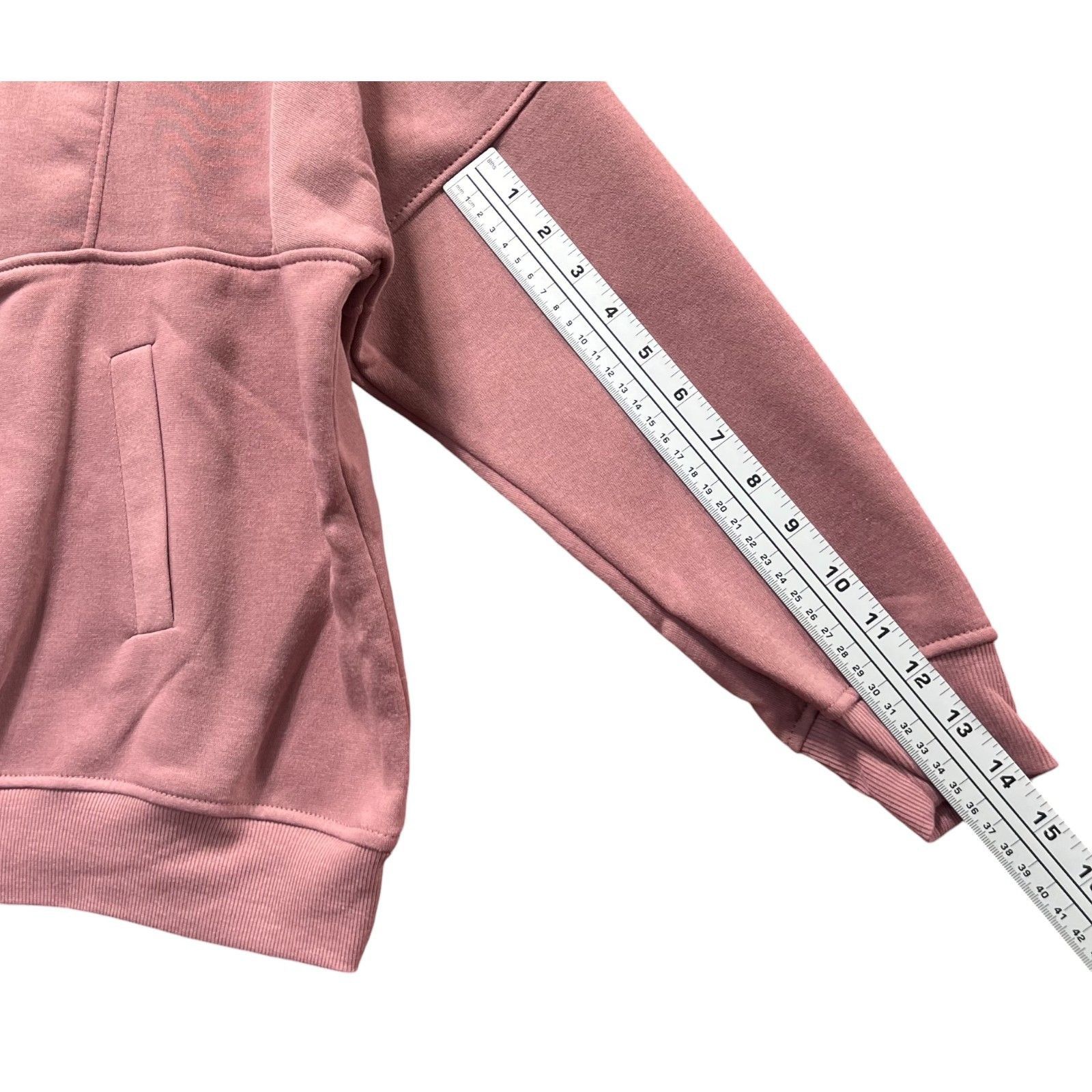 Other Love Mood - Women's Long Sleeve 1/2 Zip Sweatshirt - Pink - Size S / US 4 / IT 40 - 7 Thumbnail