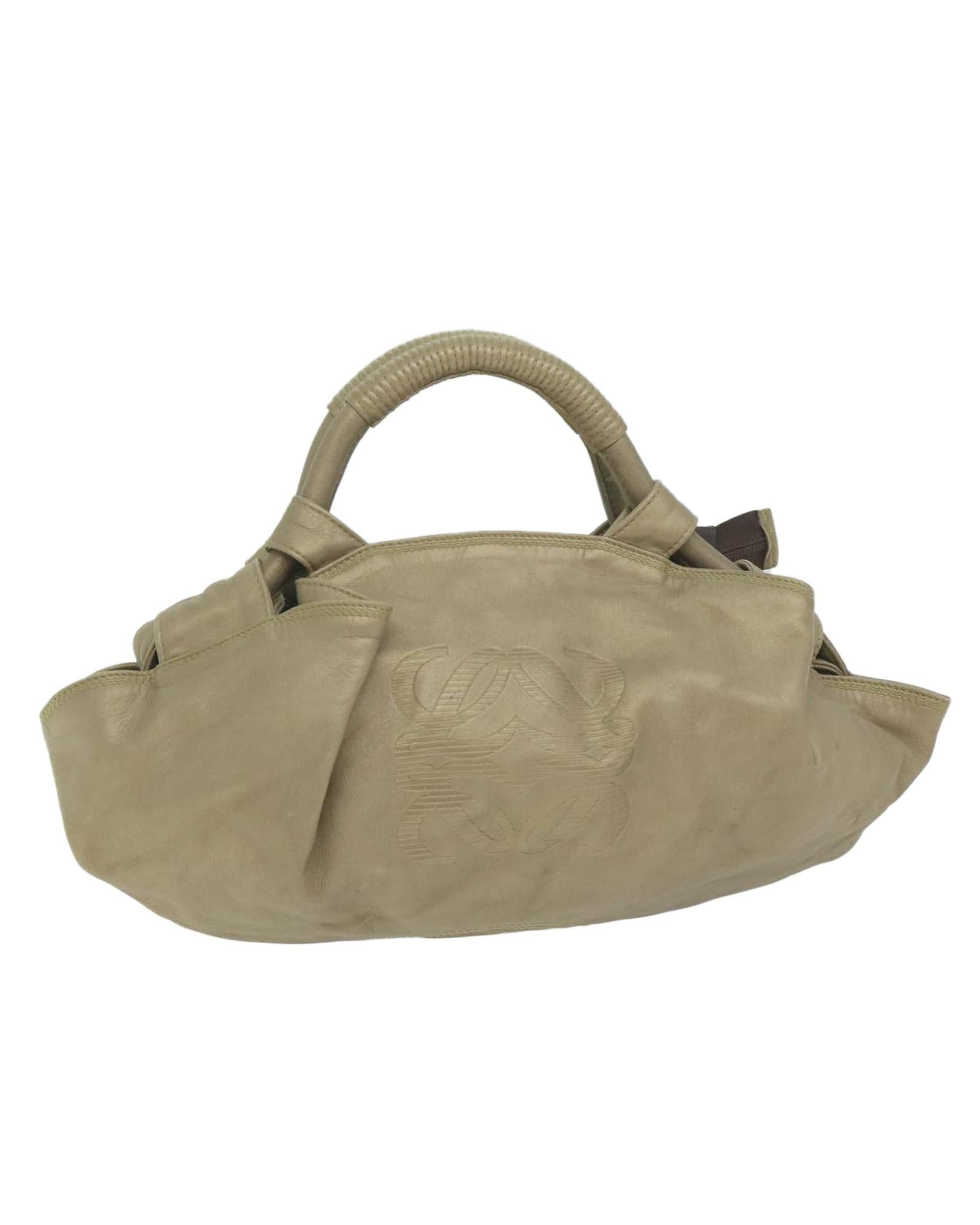 image of Gold Tone Leather Hand Bag By Loewe, Women's