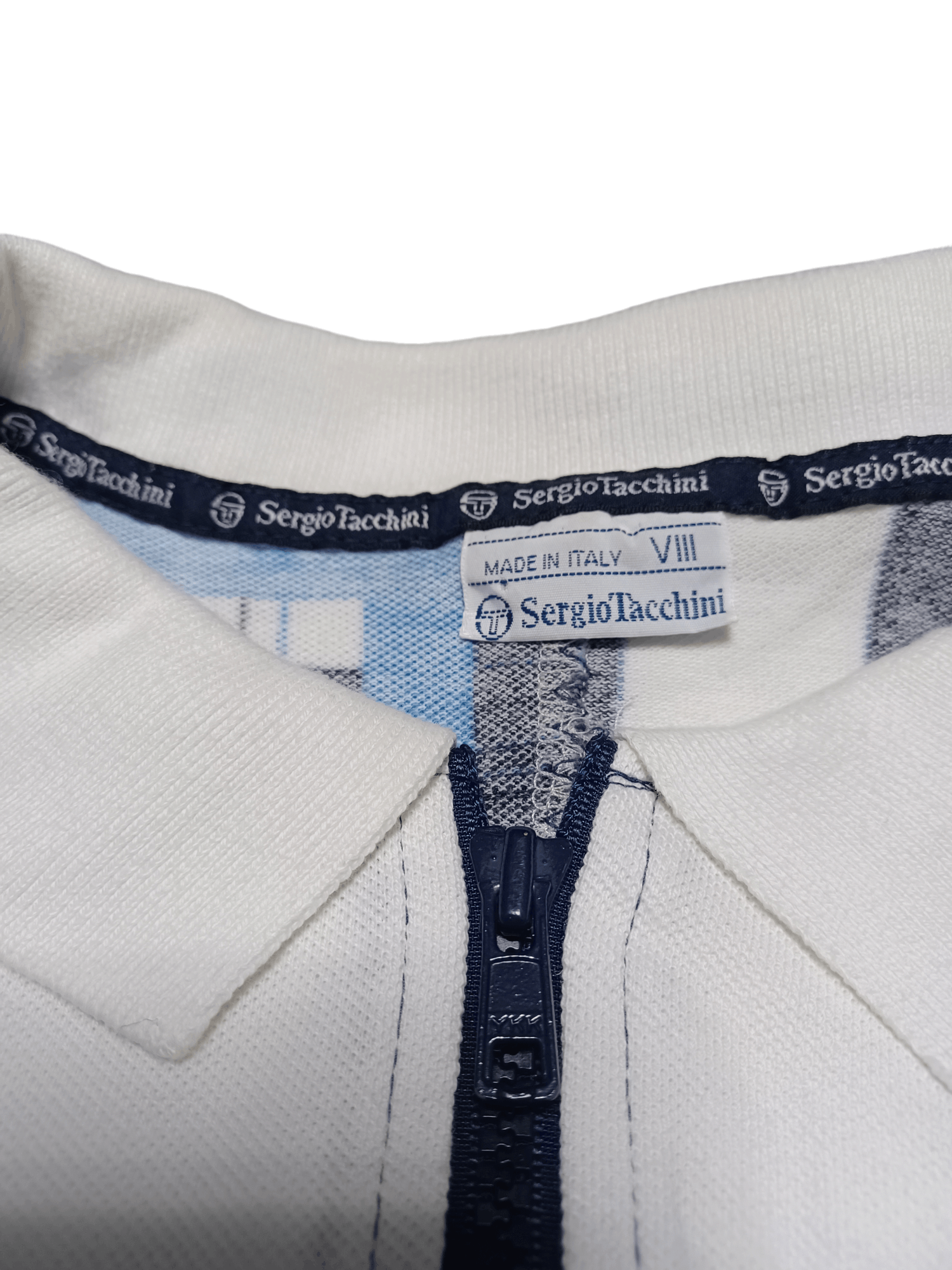 Sergio Tacchini VERY RARE 90S SERGIO TACCHINI 1/4 ABSTRACT TENNIS POLO SHIRT Size US XL / EU 56 / 4 - 5 Thumbnail