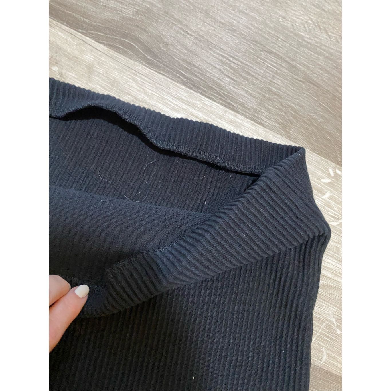 Saint Alfred Saint Tropez Black Ribbed Mini Skirt, Size Large Size 38" / US 16 / IT 52 - 7 Thumbnail