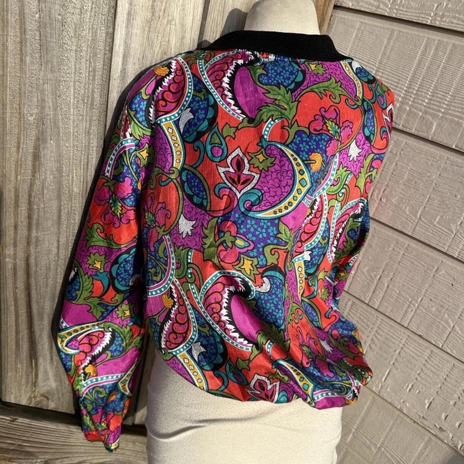 Other Vintage Floral Print Shirt Lauren Lee SilkyM/L. Size M / US 6-8 / IT 42-44 - 3 Thumbnail