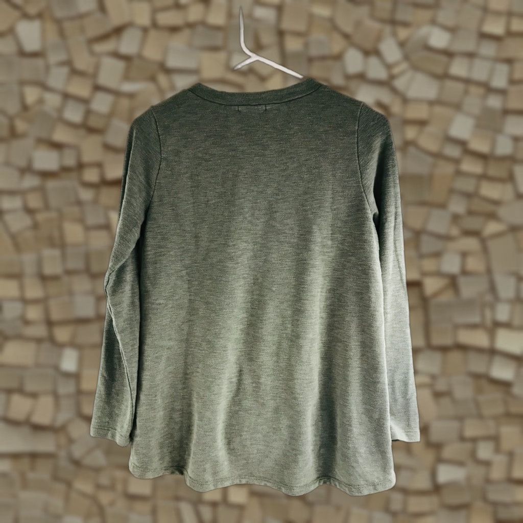 Vintage White Birch Shirt Women's Size Small Green V-neck Long Sleeve Size S / US 4 / IT 40 - 1 Thumbnail
