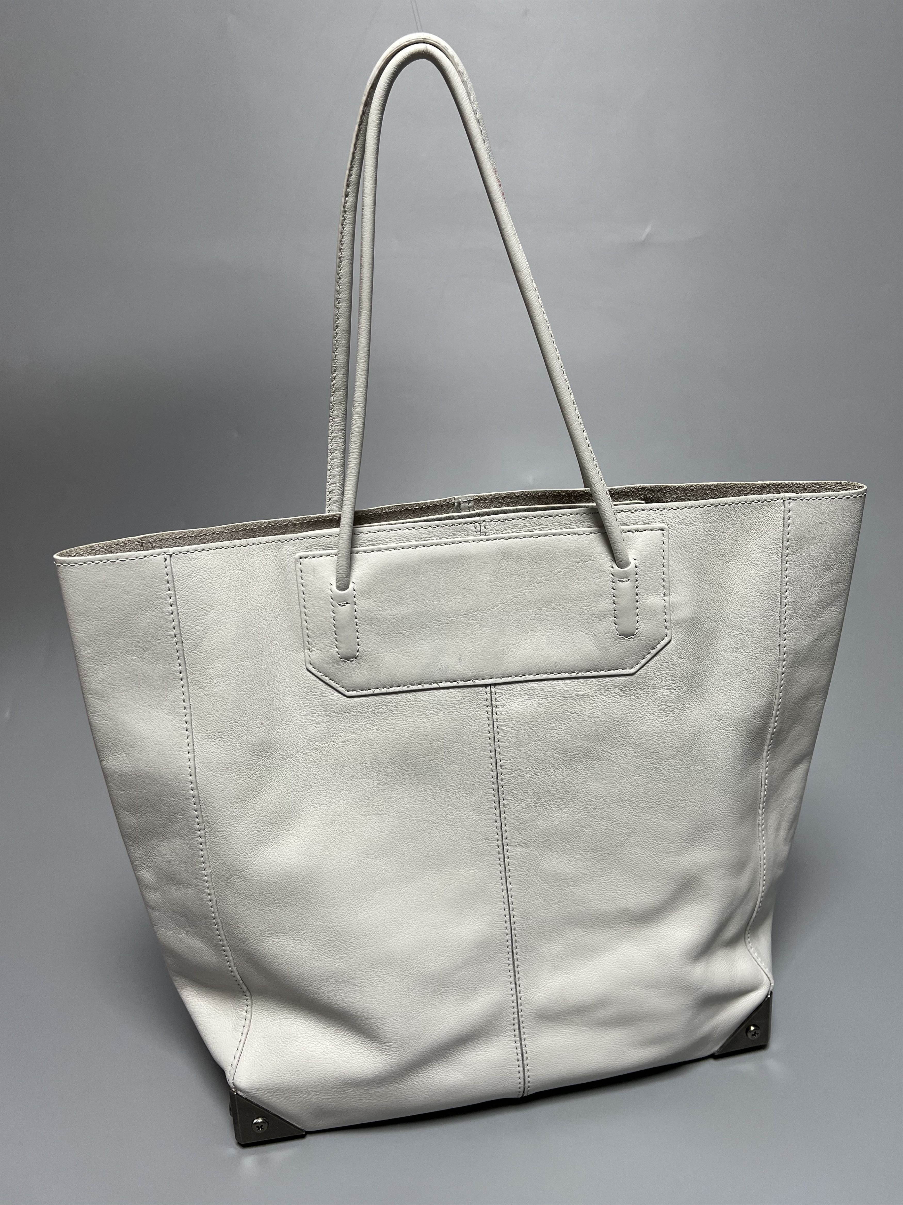 Alexander Wang Alexander Wang White Leather Tote Shoulder Bag Size ONE SIZE - 2 Thumbnail