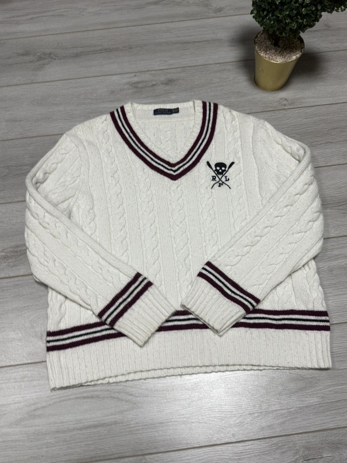 Polo Ralph Lauren POLO ☠️ Ralph Lauren cashmere wool skull vintage sweater Size US XXL / EU 58 / 5 - 6 Thumbnail