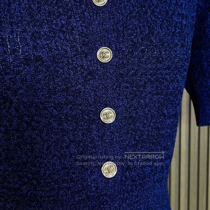 Chanel Chanel Summer Blue Silk Short Sleeve Top . Size S / US 4 / IT 40 - 5 Thumbnail