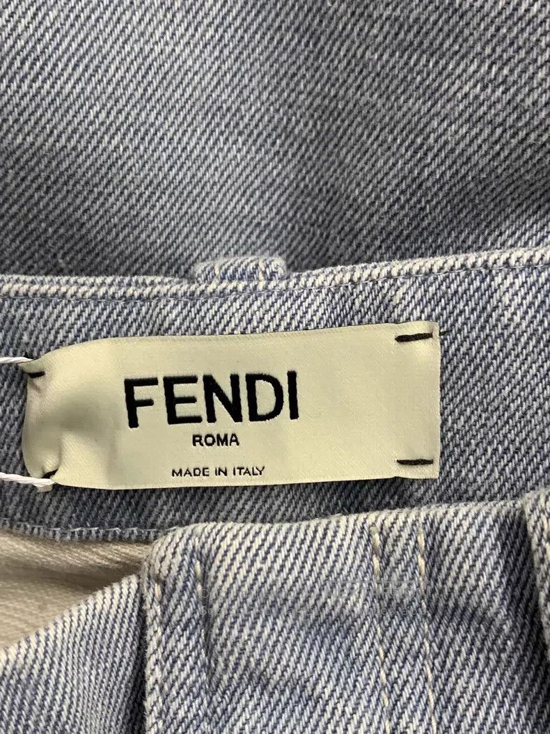 Fendi Fendi Light Straight Wide Leg Denim Pants Size 24" / US 00 / IT 34 - 5 Thumbnail
