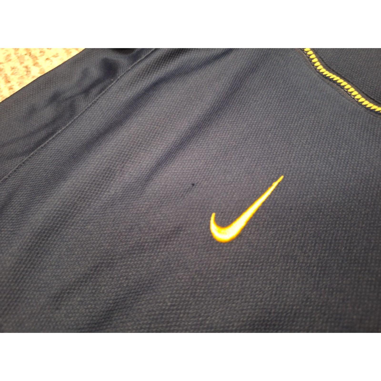 Nike VINTAGE 2000s Nike LT Zip Navy Blue Longsleeve Swoosh Shirts? Size US L / EU 52-54 / 3 - 4 Thumbnail