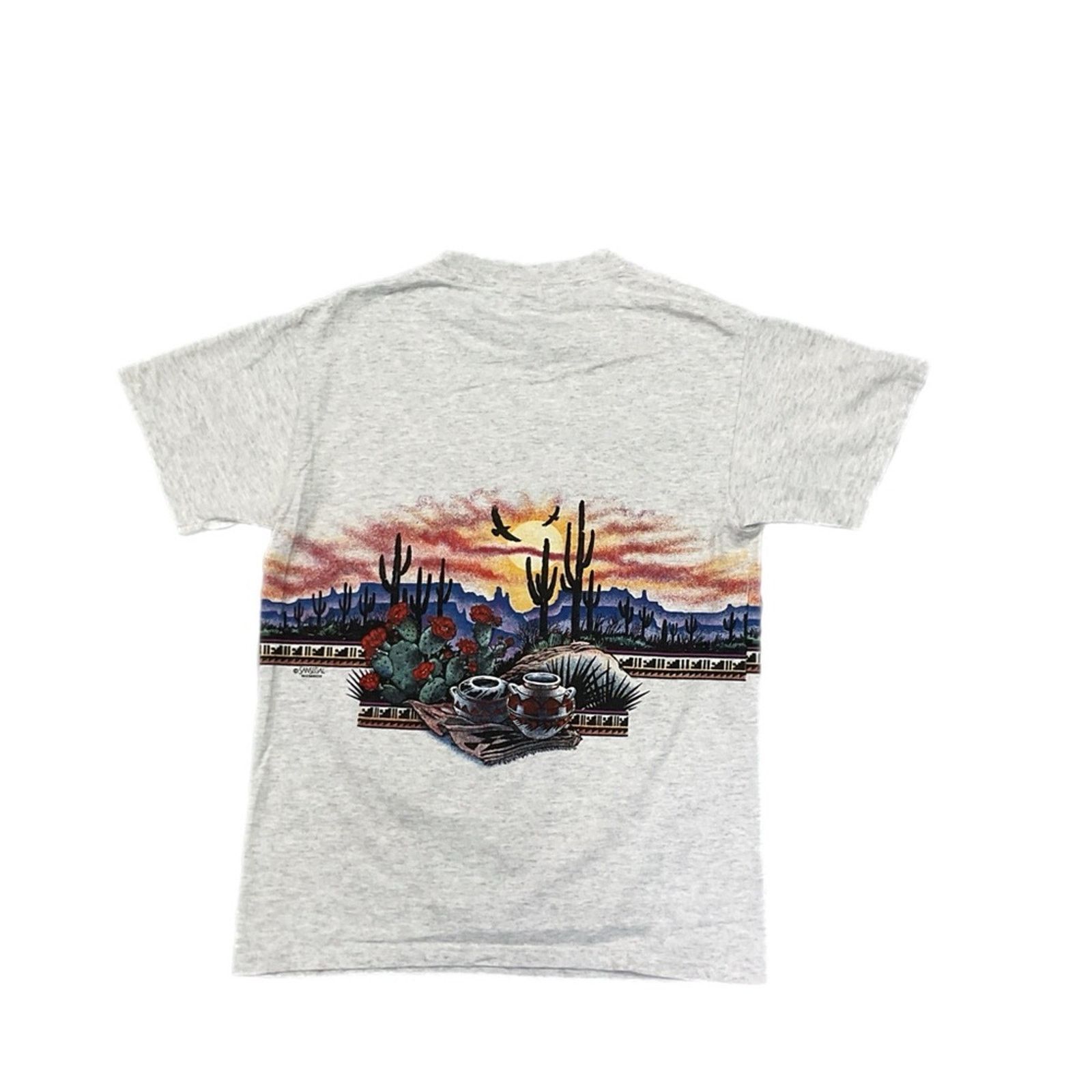 Delta Vintage 90s DeltaPalm Springs California Western T-Shirt Size US S / EU 44-46 / 1 - 2 Thumbnail