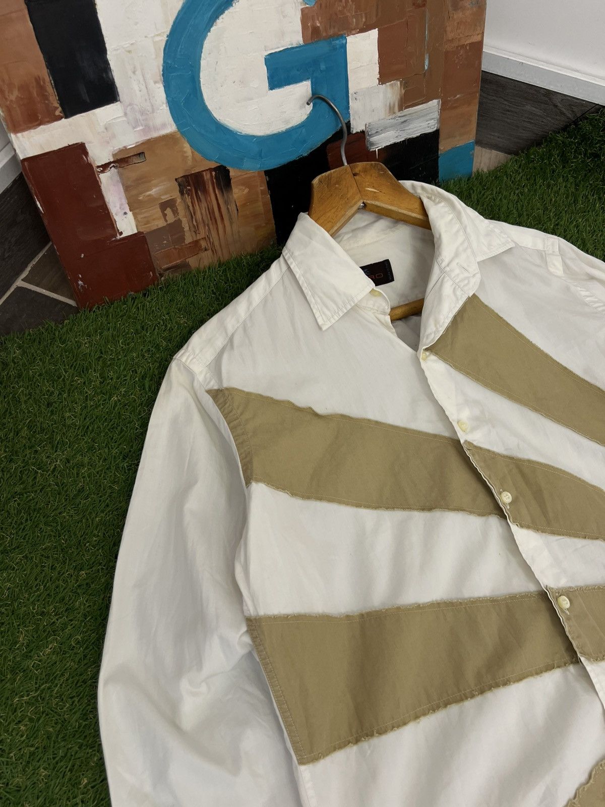 Etro × Vintage Vintage Etro Embroidered Japan Sun Button Up Shirt White Y2K Size US S / EU 44-46 / 1 - 2 Thumbnail