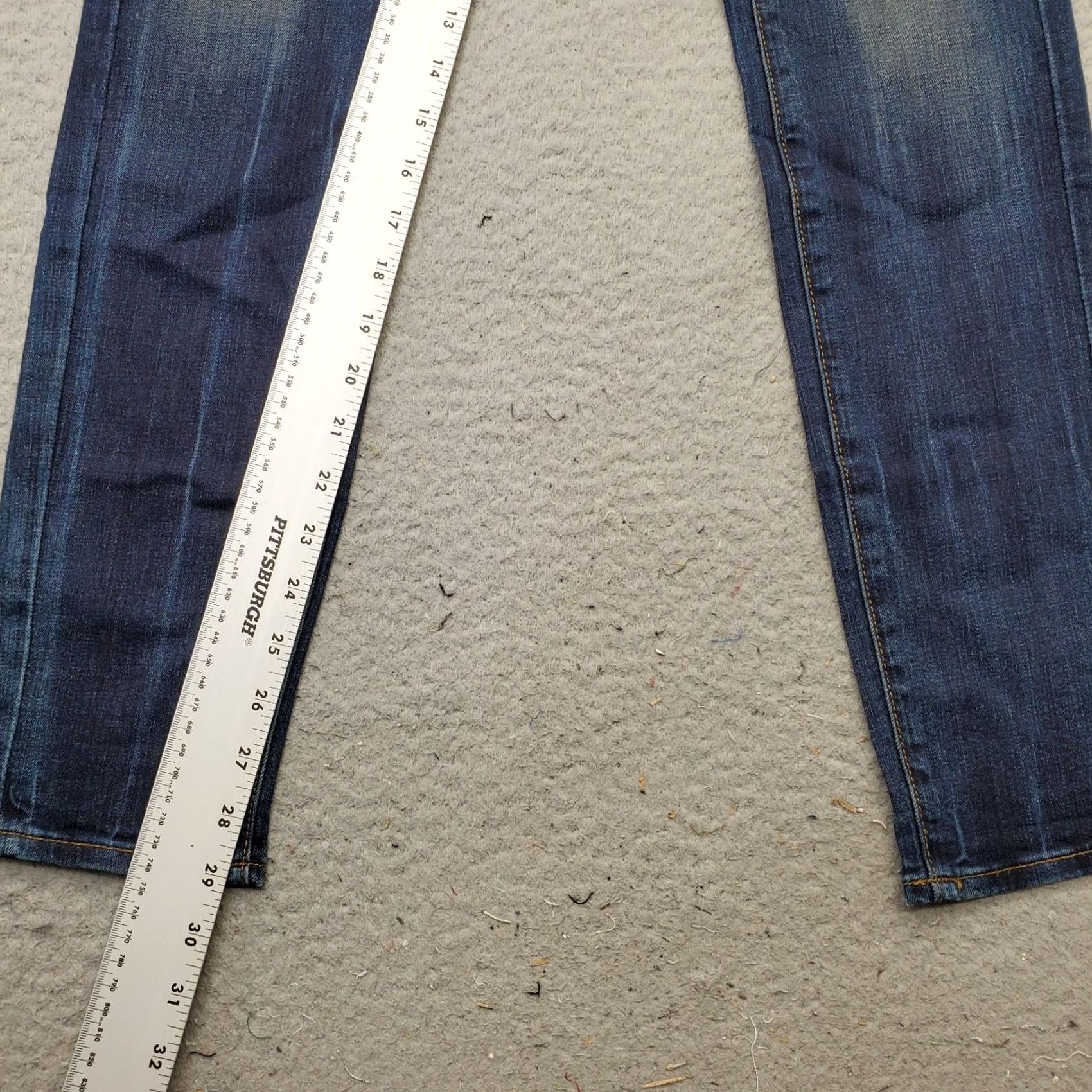 Lucky Brand Lucky Brand Jeans Women Size 2/26 Blue Whiskered Faded Dark Wash Charlie Skinny Jeans Size 26" / US 2 / IT 38 - 4 Thumbnail