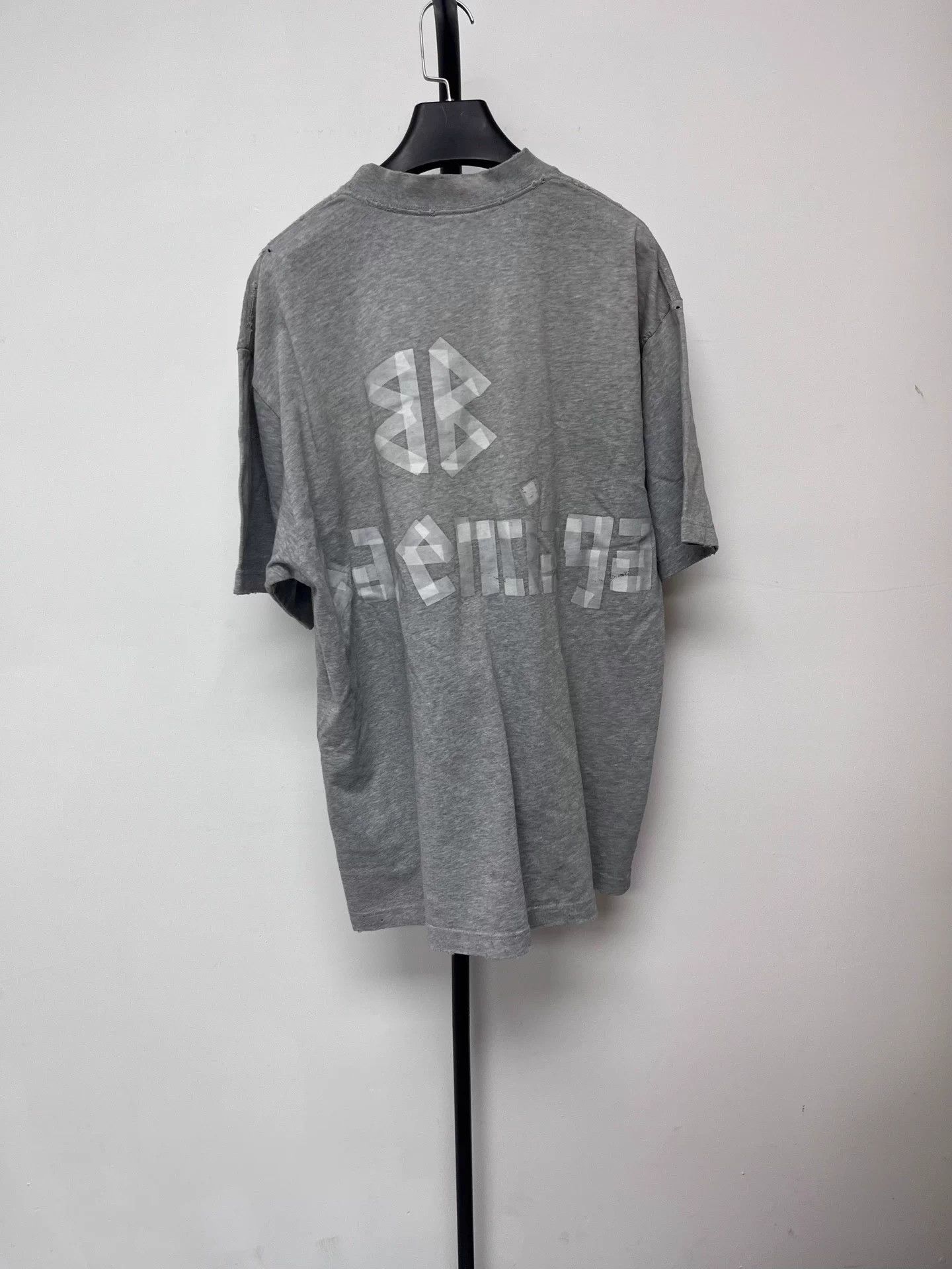 Balenciaga Balenciaga Logo Print T-Shirt Slate Gray XS Unisex Size US XS / EU 42 / 0 - 2 Thumbnail
