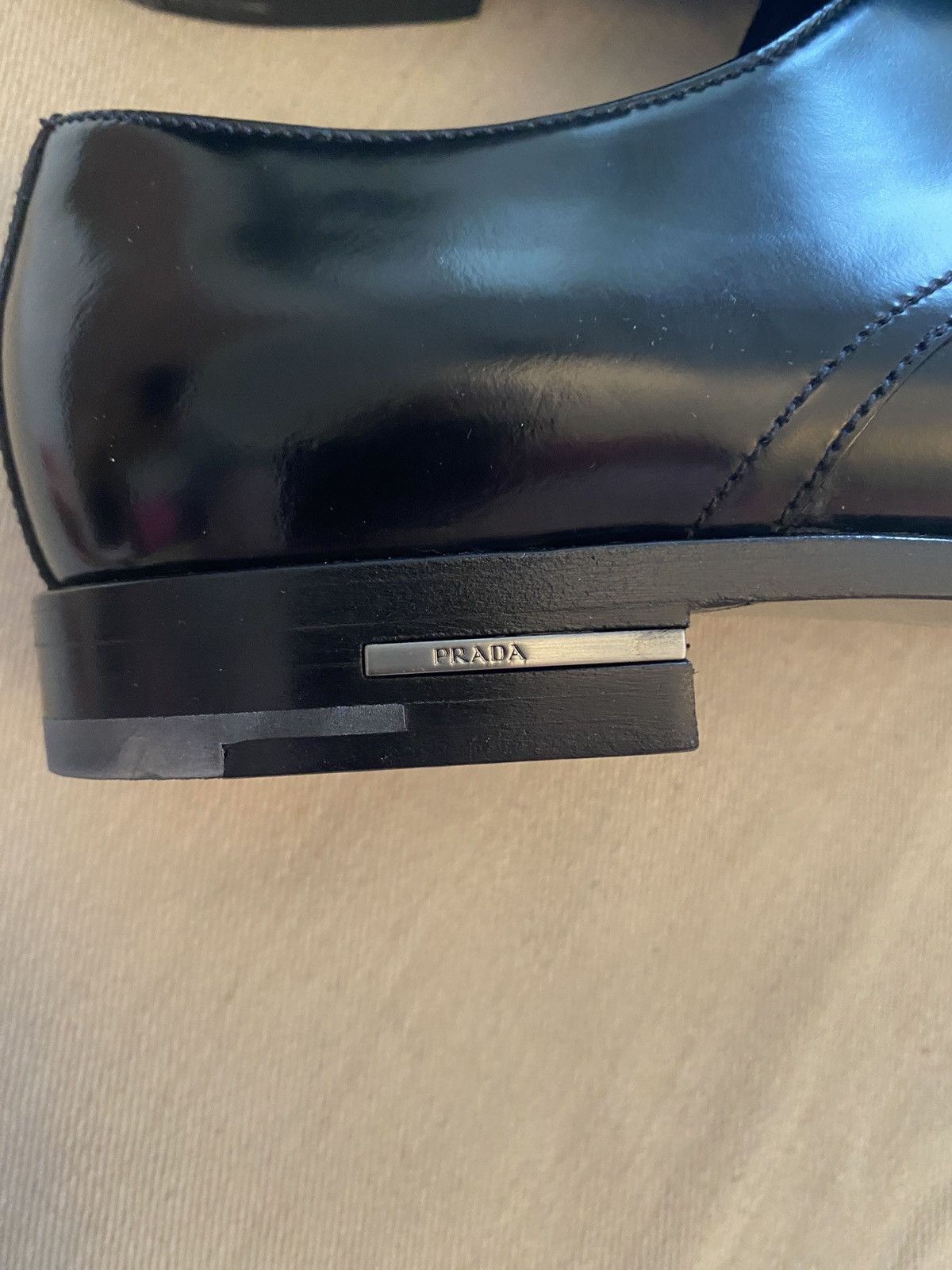 Prada Prada Black Leather Derby Size 10.5 NWT Size US 10.5 / EU 43-44 - 11 Thumbnail