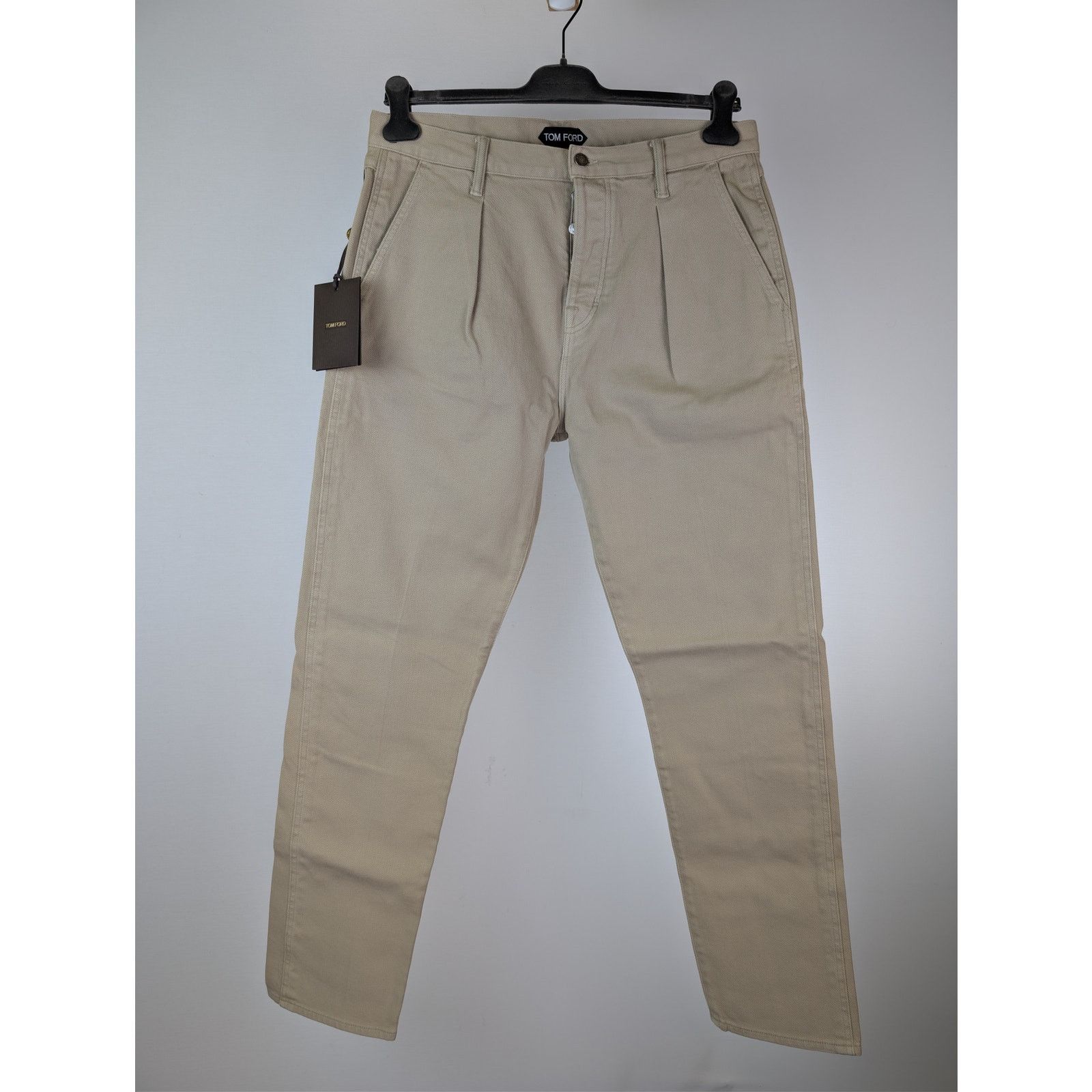 Tom Ford o1rshd1 Tapered Cotton Chino Jeans in Beige Size US 34 / EU 50 - 1 Thumbnail