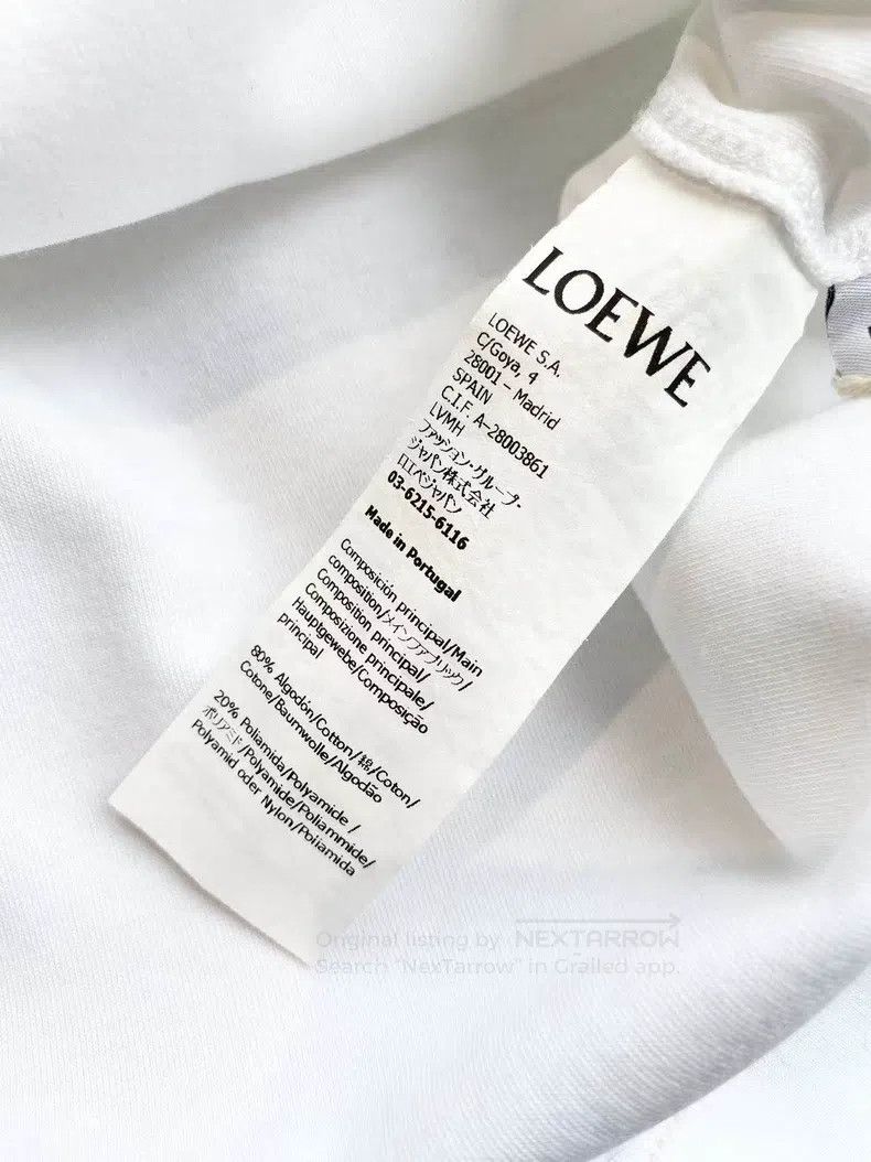 Loewe Loewe Cotton Short Logo Printed White Short Sleeve Size L / US 10 / IT 46 - 5 Thumbnail