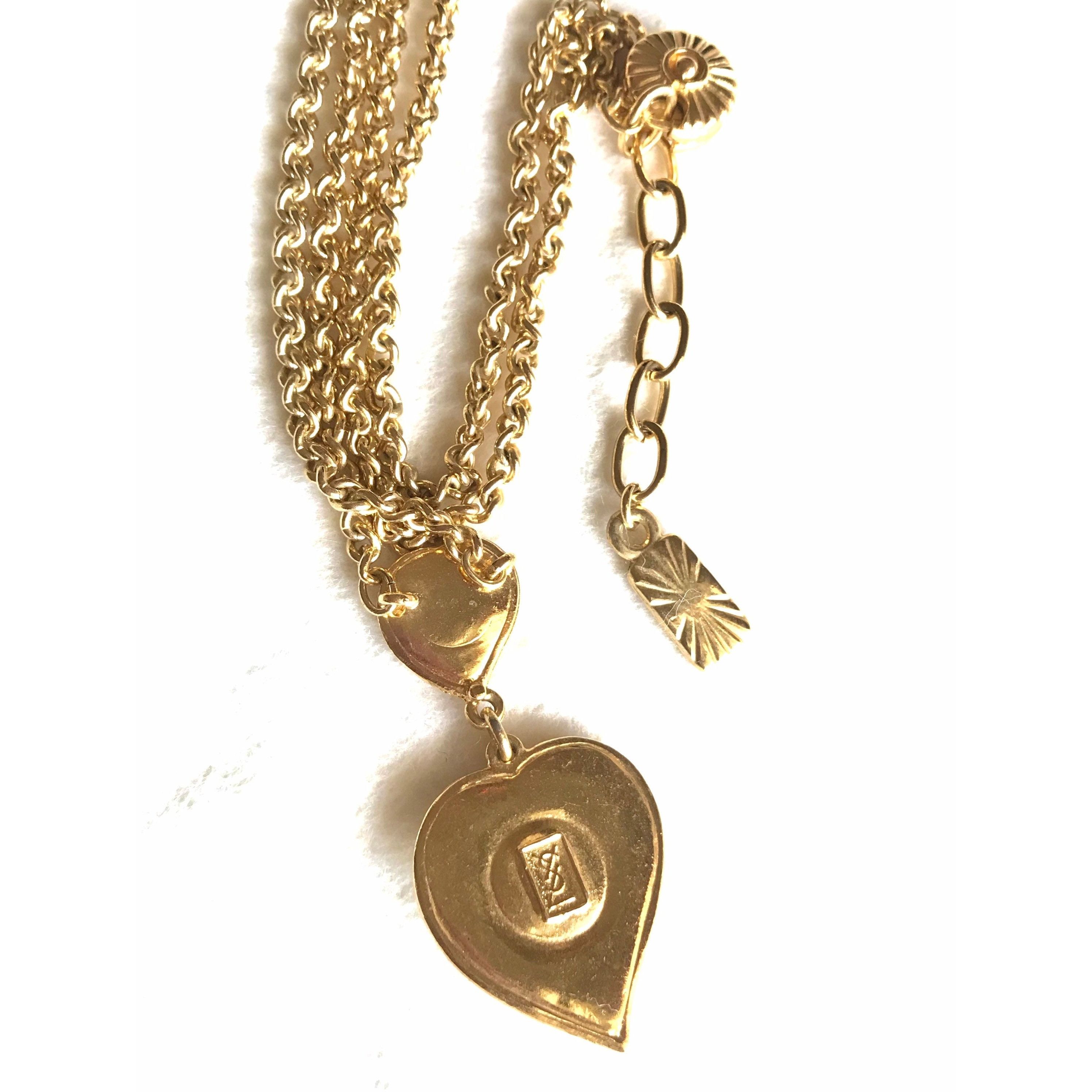 Yves Saint Laurent MINT. Vintage Yves Saint Laurent necklace with heart top Size ONE SIZE - 3 Thumbnail