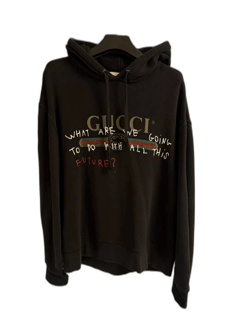 Gucci Gucci Black Graffiti Logo Hoodie XL Size US XL / EU 56 / 4 - 1 Thumbnail