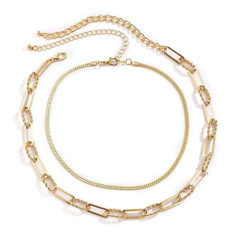 Vintage Double-layered Chain Necklace Size ONE SIZE - 1 Thumbnail