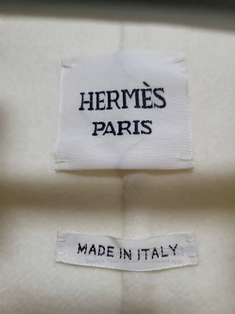 Hermes Hermes Autumn-Winter Off-White Cashmere Coat Size XS / US 0-2 / IT 36-38 - 3 Thumbnail