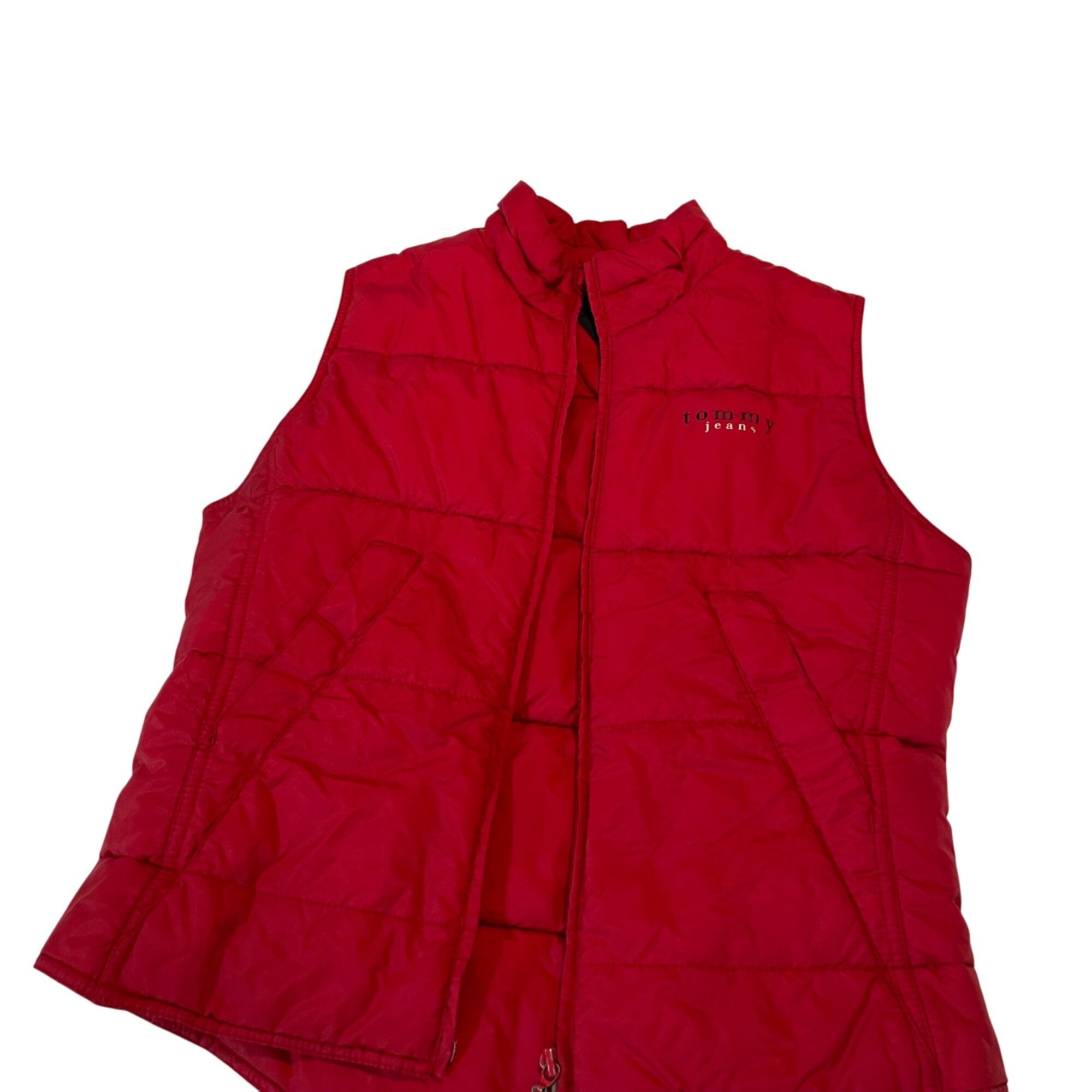 Tommy Jeans Tommy Jeans Red Puffer Vest M Nylon Womens Sleeveless Outerw Size M / US 6-8 / IT 42-44 - 1 Thumbnail
