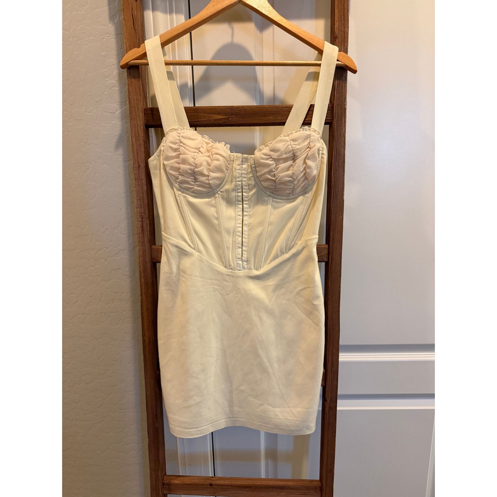 PRINCESS POLLY Princess Polly-Estrello Corset Mini Dress -Cream- size 6-NWT Size M / US 6-8 / IT 42-44 - 4 Thumbnail