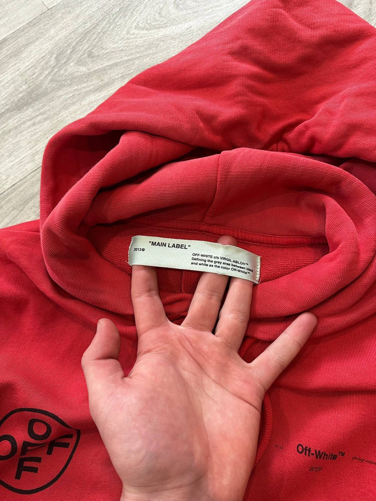 Off-White Off-White Red Spray Hoodie Virgil Abloh Portugal Size US M / EU 48-50 / 2 - 6 Thumbnail