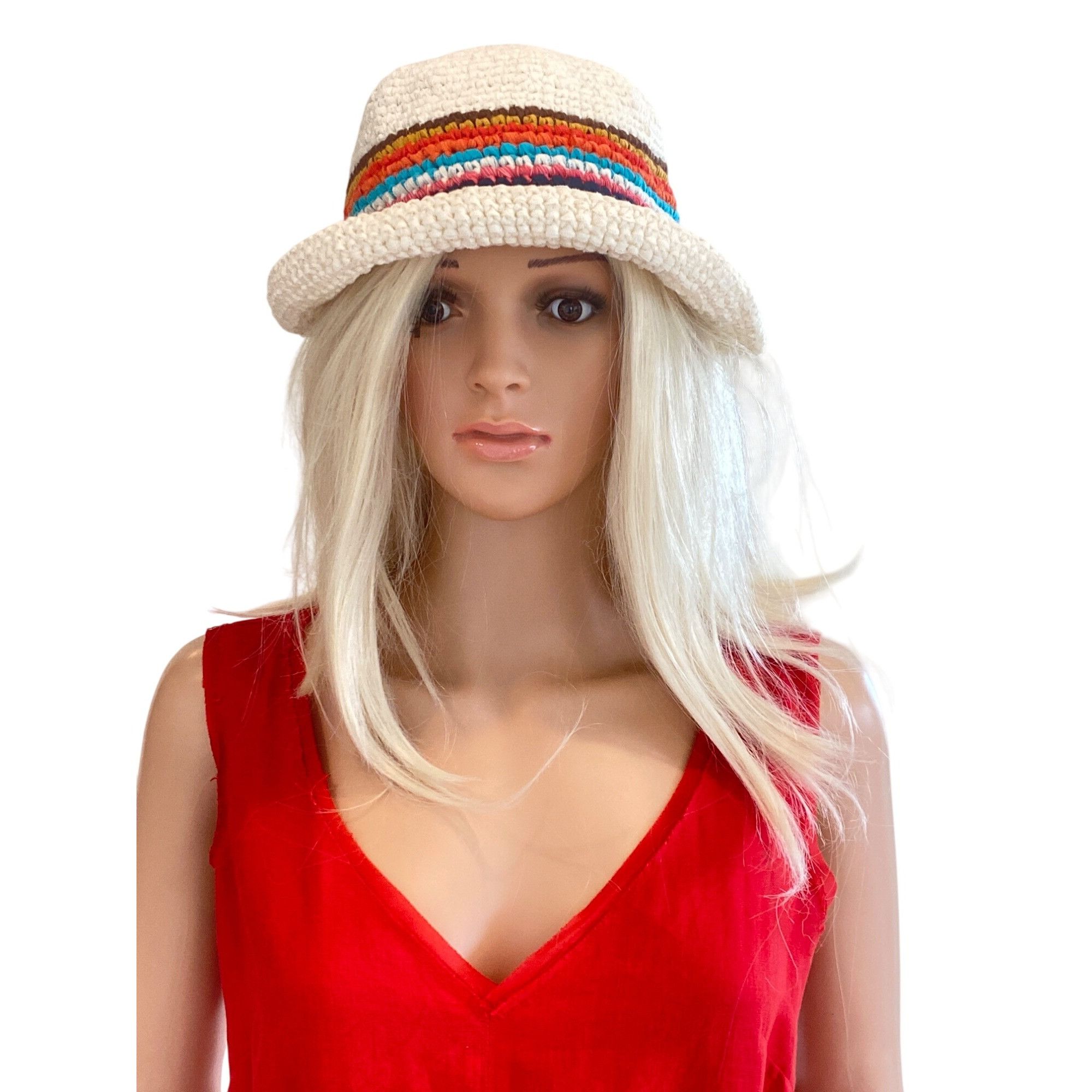 Marine Layer NWT Marine Layer Crochet Bucket Hat in Multi Stripe MSRP$75 Size ONE SIZE - 2 Thumbnail