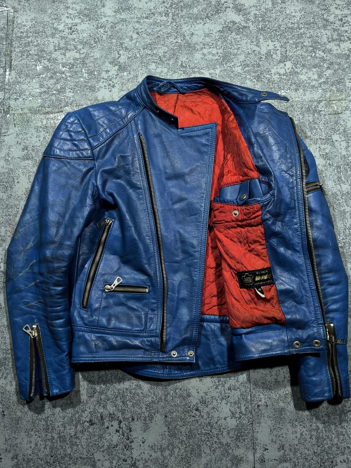 Genuine Leather vtg moto trashed leather jacket racer balenci demna gvsalia Size US M / EU 48-50 / 2 - 3 Thumbnail