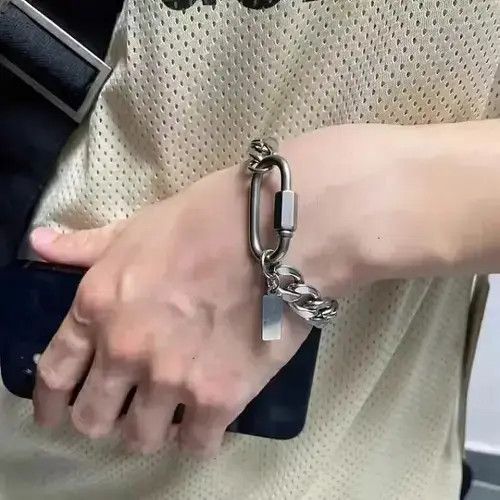 Jewelry Stainless Steel Cuba Chain Bracelet Size ONE SIZE - 3 Thumbnail