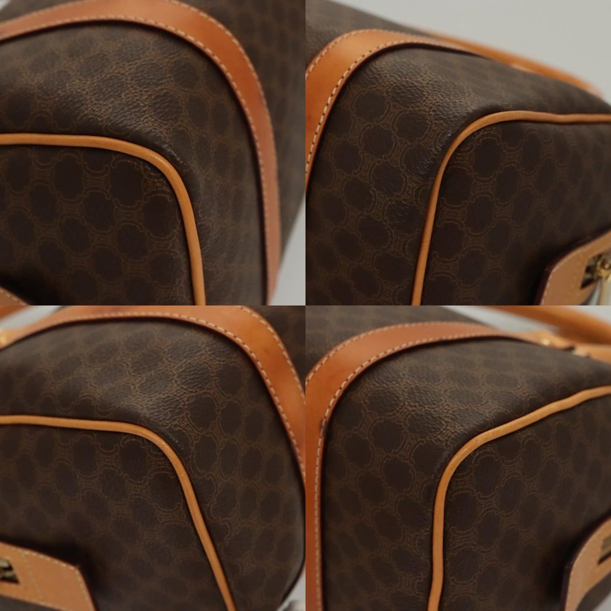 Celine CELINE Macadam Canvas Hand Bag Pvc Leather Brown Gold Size ONE SIZE - 10 Thumbnail