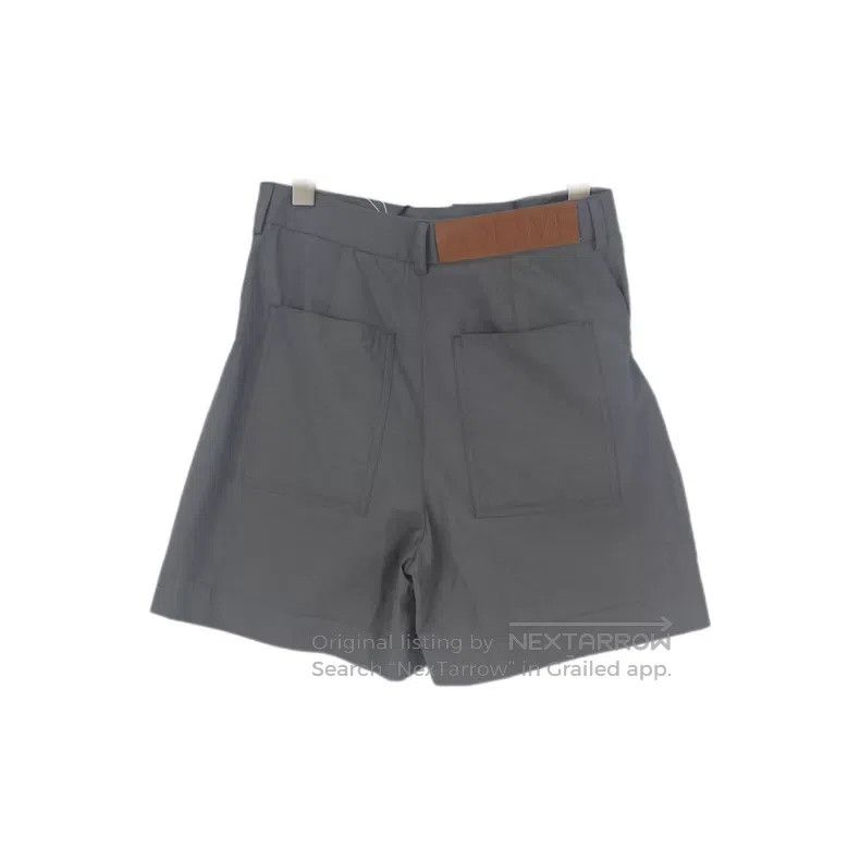 Loewe Loewe Grey Leather Edge Bow Tie Leather Tag Shorts Size 24" / US 00 / IT 34 - 2 Thumbnail