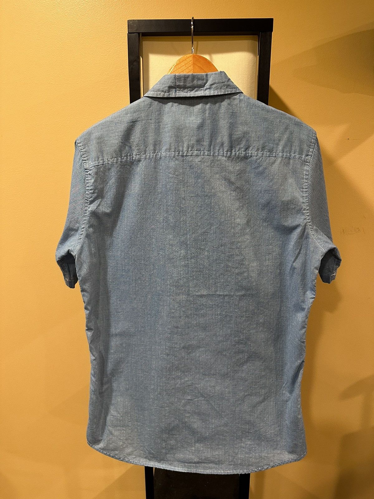 Burnside × Vintage Vintage Burnside Blue White Stripe Button Up Shirt Size US L / EU 52-54 / 3 - 2 Thumbnail