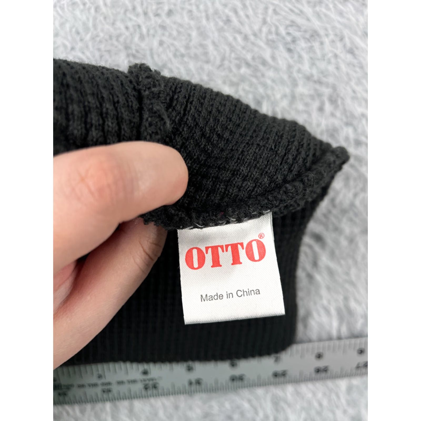 Vintage Otto Cali Paddler Beanie Toque Adult One Size Black Blue Waffle Knit 100% Acrylic Beanie Unisex Adults Hat Black Size ONE SIZE - 7 Thumbnail