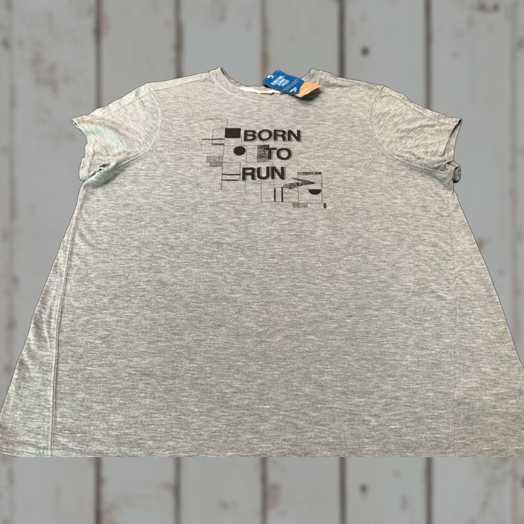 Brooks BROOKS Short Sleeve Born To Run T-Shirt Women's XL Gray Athletic Activewear Sports Size XL / US 12-14 / IT 48-50 - 1 Thumbnail