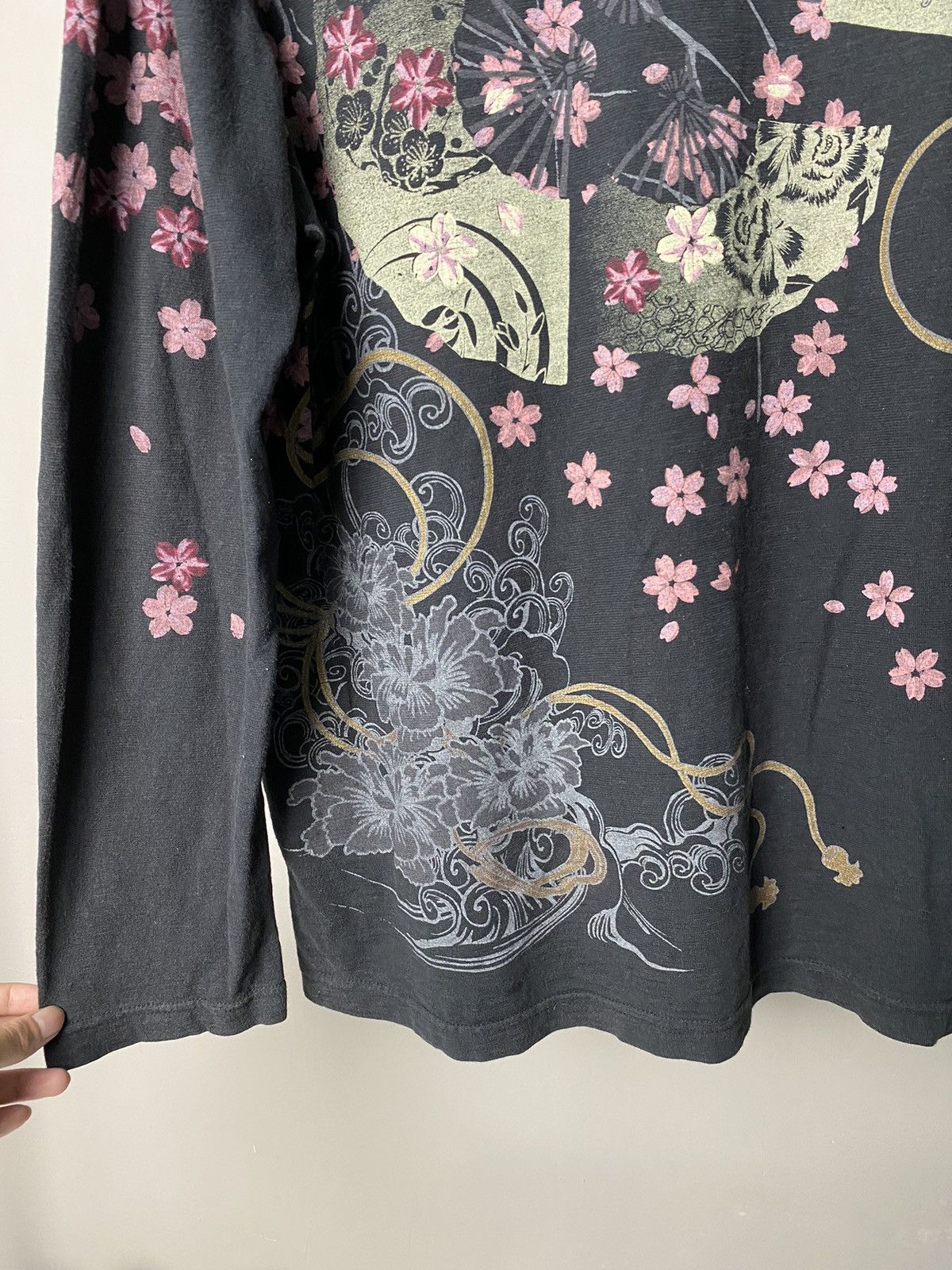 Japanese Brand × Vintage Karakuri Sukajan Sakura Longsleeve Size US L / EU 52-54 / 3 - 9 Thumbnail