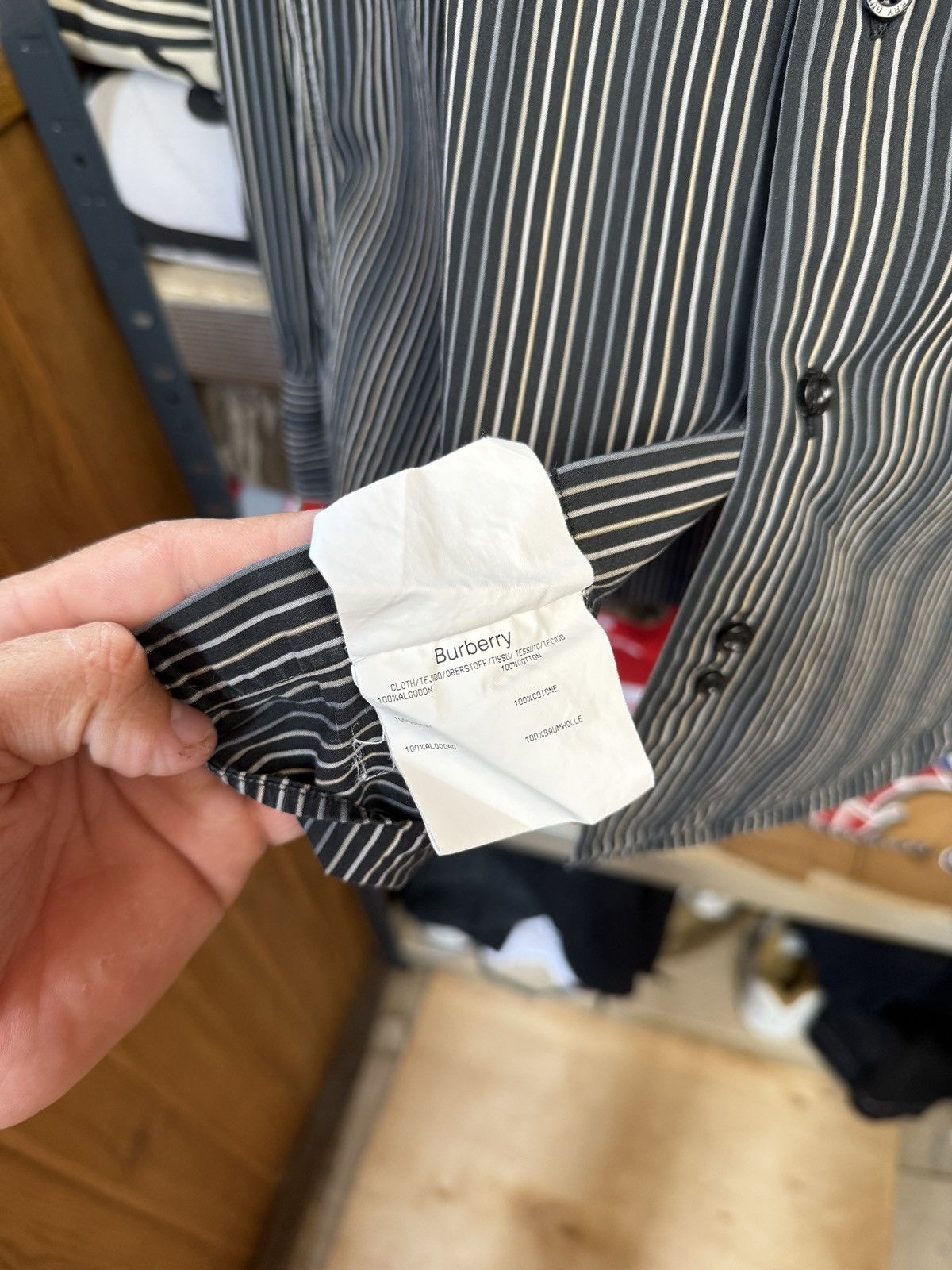 Burberry Vintage Burberry Striped Shirt Size US L / EU 52-54 / 3 - 13 Thumbnail