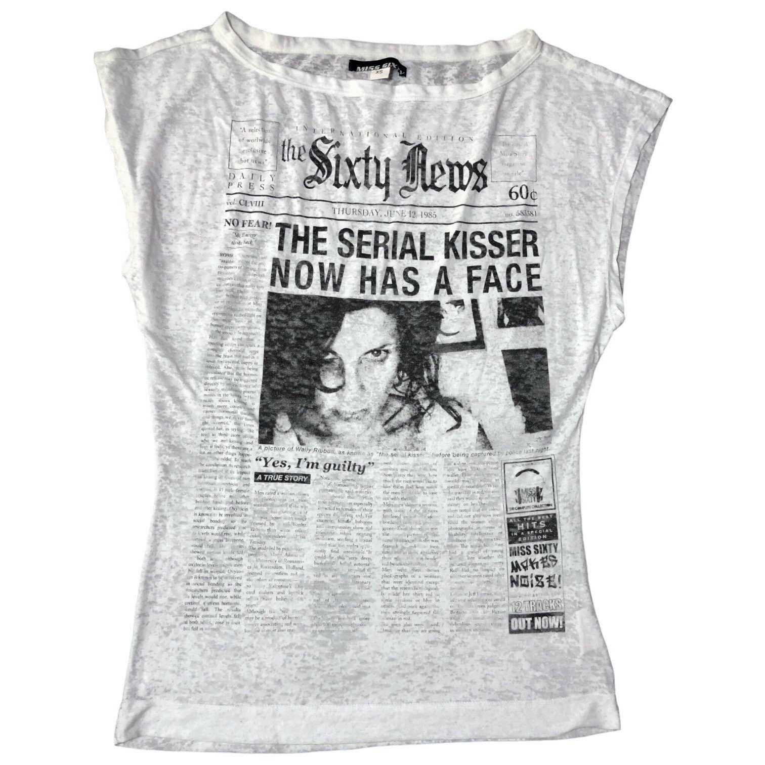 Miss Sixty The Miss Sixty Gazette Newspaper Tee Size ONE SIZE - 1 Thumbnail